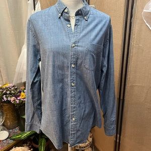 J Crew Long Sleeve, Denim, Button-Up Top